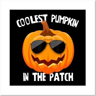 Kids Coolest Pumpkin In He Patch Halloween Boys Girls Gift Posters and Art